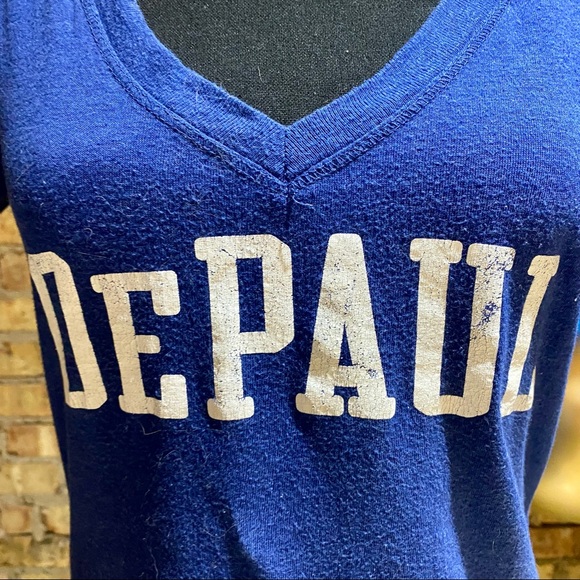 DePaul University V-Neck Tee in Blue - Picture 3 of 4